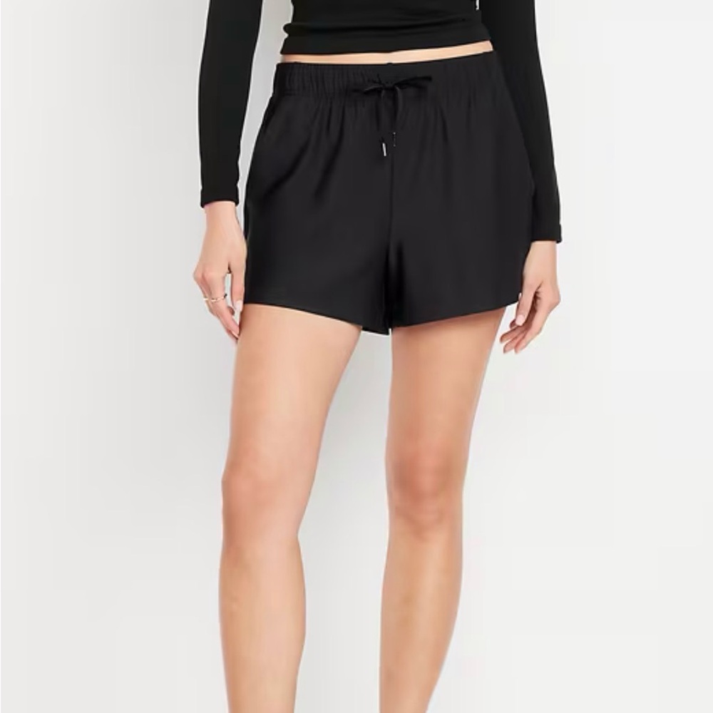 Black Old Navy Active PowerSoft Shorts